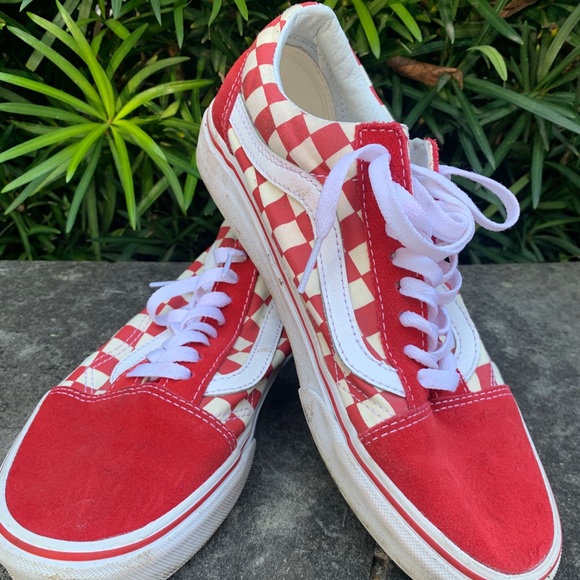 vans red plaid shoes